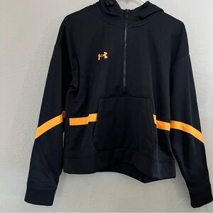 Under Armour Womens Storm Fleece Hoodie Water Repellent black yellow,Size M